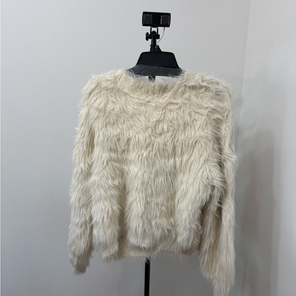 Altar'd State Cream Fuzzy Cardigan - Picture 9 of 10